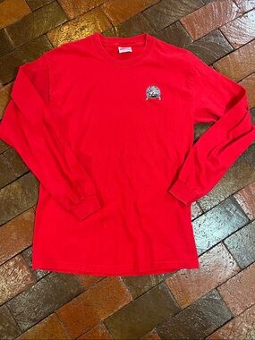 Boy Scouts of America men’s adult MEDIUM red long sleeve Tee 3044